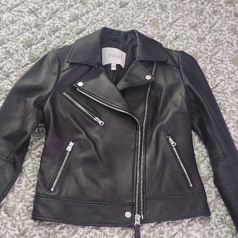 10 Crosby Derek Lam Black Leather Jacket